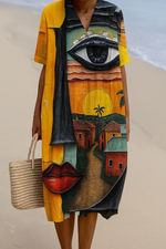 Tania - Baumwollkleid inspiriert von Künstlern